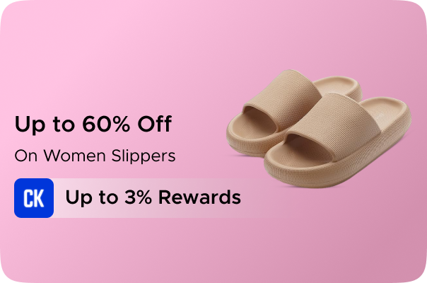 Amazon: Upto 60% Off on Women Slippers + Upto 3% Rewards CashKaro Cashback